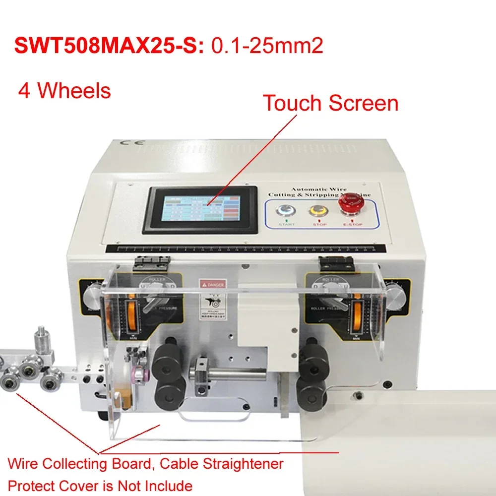 

SWT508MAX25 Автоматический инструмент для зачистки проводов - 16/25 мм2 220 В/110 В Машина для очистки кабеля с сенсорным экраном