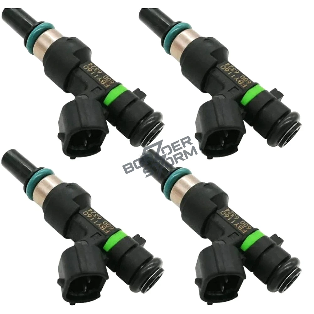 4Pcs 16600-ED000 Fuel Injector For Nissan Versa Tiida Micra Note Qashqai Cube 1.6L FBY1160 Auto Engine Nozzle System Set
