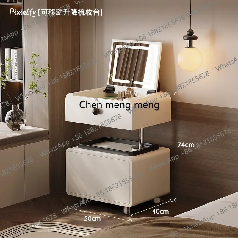 Q178 Movable Lift Flip Small Dresser Bedside Table Integrated Bedroom French Makeup Table