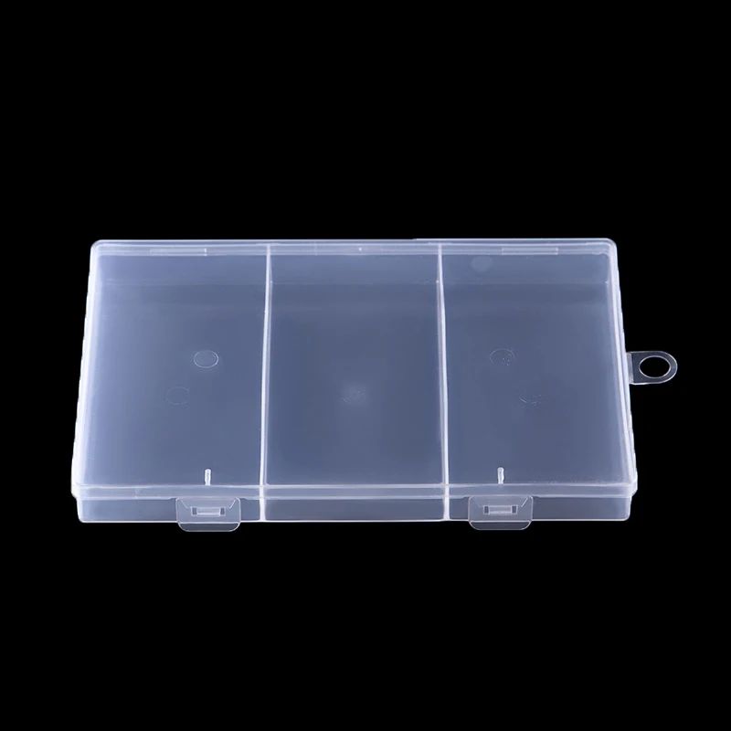 Transparent With Cover Rectangle Vertical 3 Grid Eyelash Extension Tool Storage Box Glue Tweezer Holder Makeup Organizer