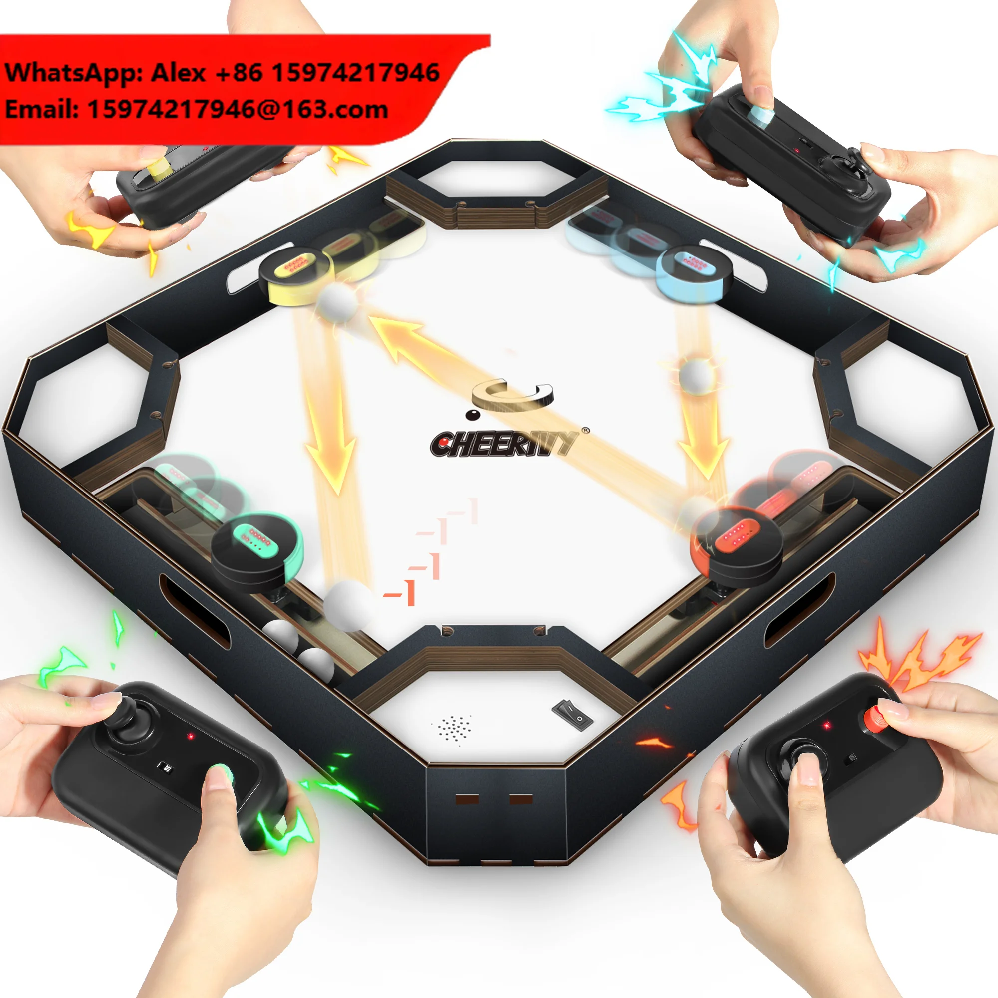 Custom Made DIY Arcade Multiplayer Competition With Joystick Air Hockey Electronic Hyperlaps Table Game Mini Game Board Machine