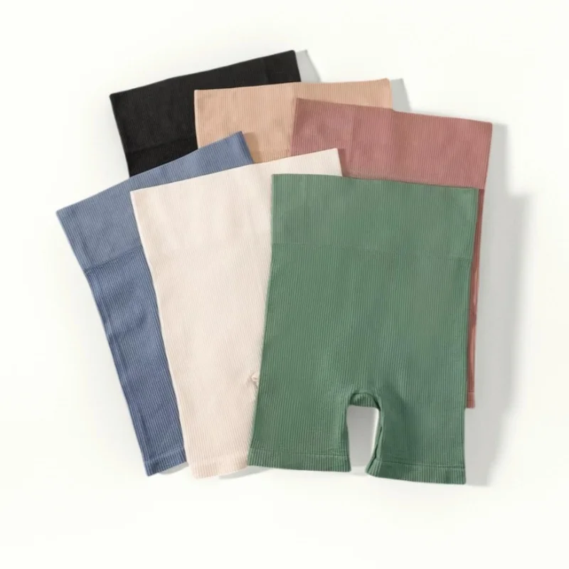 

Утягивающее Корректирующее белье для живота женские шорты с высокой талией ребристые Бесшовные дышащие Корректирующее белье для фитнеса удобные Утягивающие трусики