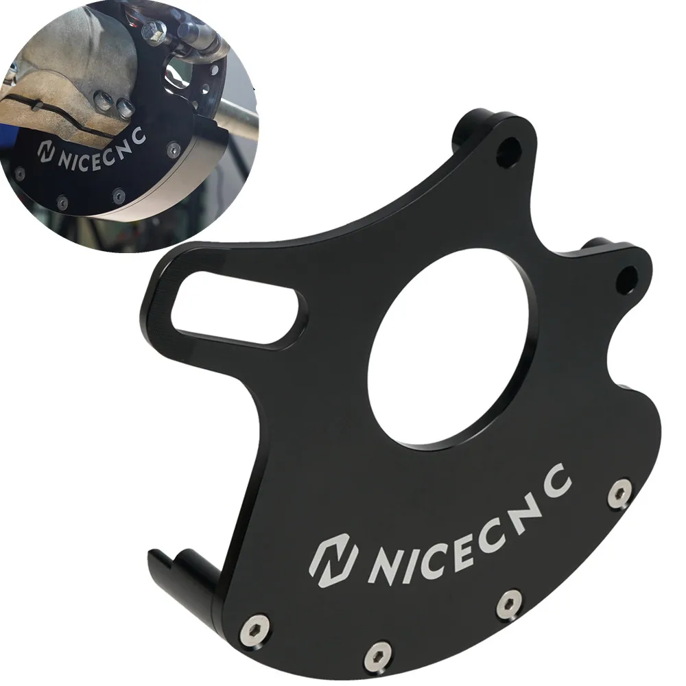 

NICECNC Rear Disk ATV Rotor Disc Guard Protector for Yamaha Raptor 700 2013-2023 Aluminum Go Kart Rear Caliper Bracket Cover