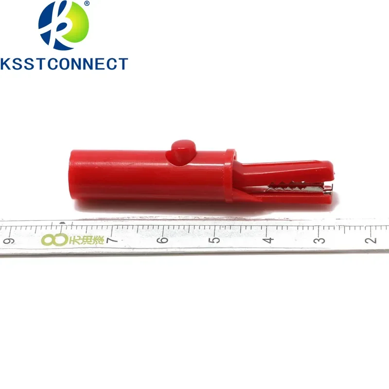 CC259  Full Insuated Slim Crocodile Alligator Clips with 4mm Socket