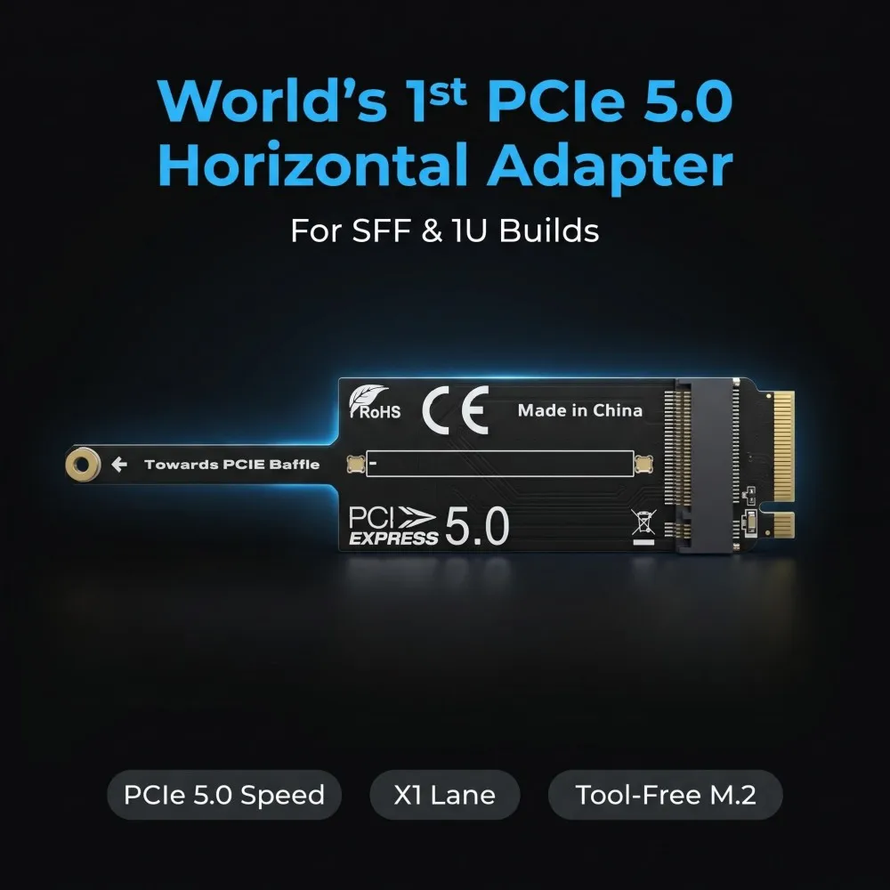 TISHRIC PCIE 5.0 4.0 4X 1X To M2 NVME Adapter Card PCI-E NVME Controller PCI E X4/X8/X16 Slots Expansion Card For M.2 2280 SSD