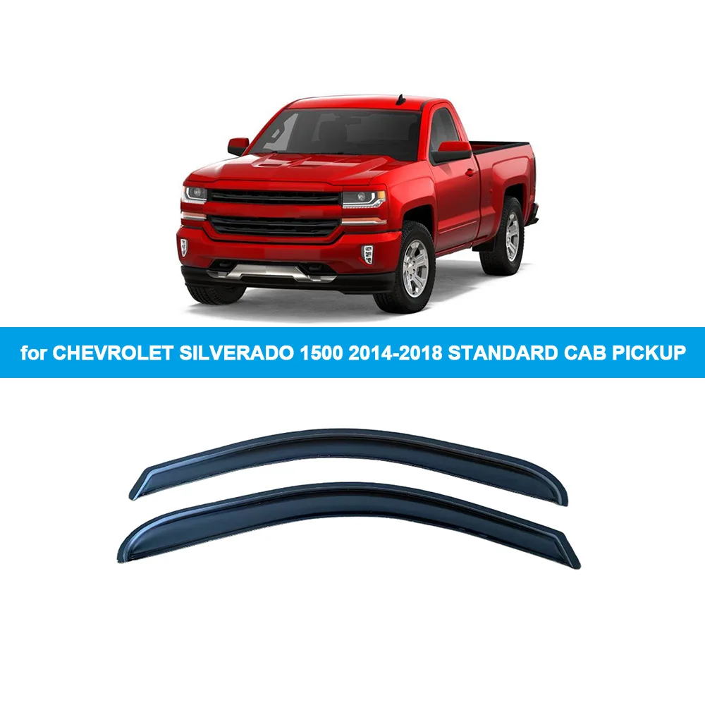 

Window Visors For Chevrolet Silverado 1500 2014-2018 Side Window Deflectors Rain Guards Vent Shade Smoke 2PCS/4PCS