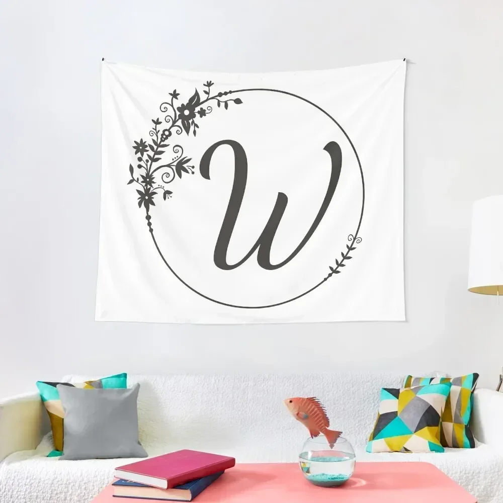 Initial Letter W Tapestry On The Wall Bedroom Organization And Decoration Tapestry