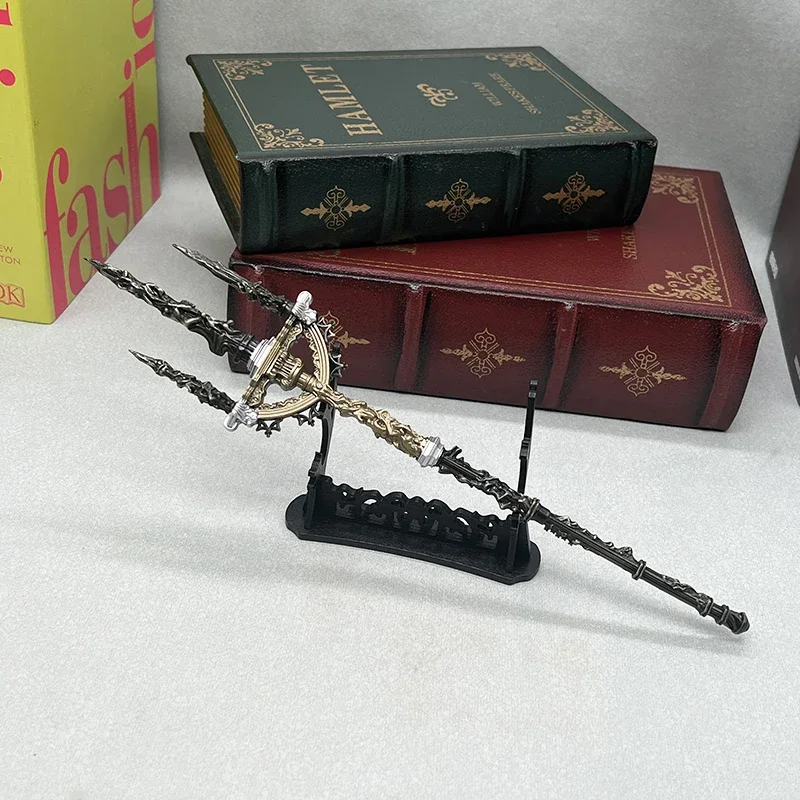 30cm Metal Trident Mohg, Lord of Blood ER Game Replica Weapon Model Kolekcjonerskie dekoracje na biurko 1:6 Figurka akcji Akcesorium