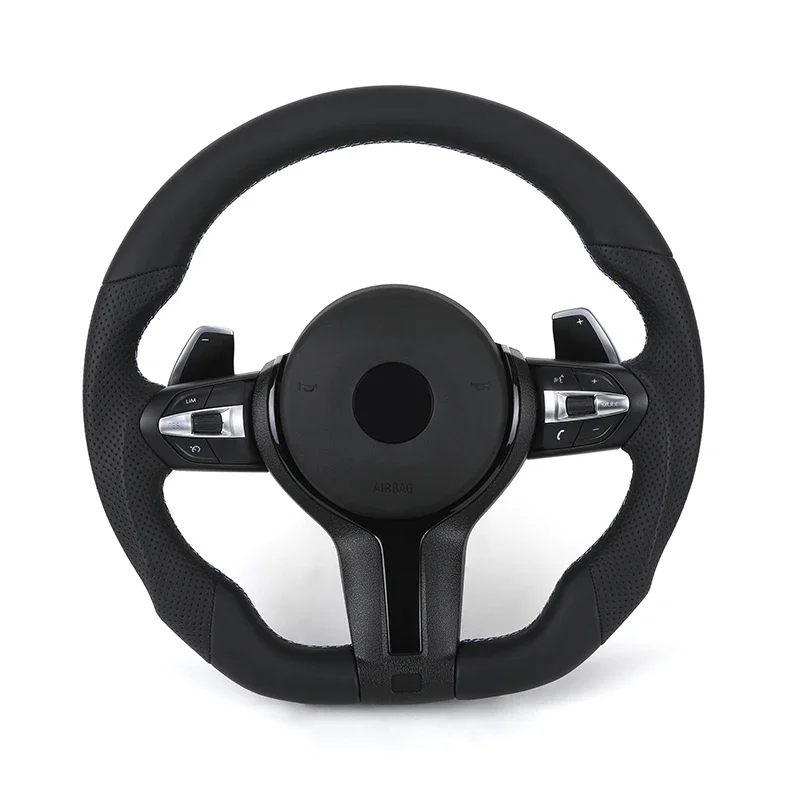 Wide Paddle Half Alcantara Leather M Sport Steering Wheel for BMW F10 F30 F20 F80 F18 M5 F90 F48 X3 F25 X5 F15 F85 X6 F16 F86