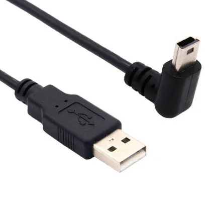 USB 2.0 미니 USB 왼쪽 아래로 각도 90도 케이블 0.25m 0.5m 1.8m 3m 5m 카메라 MP4 태블릿