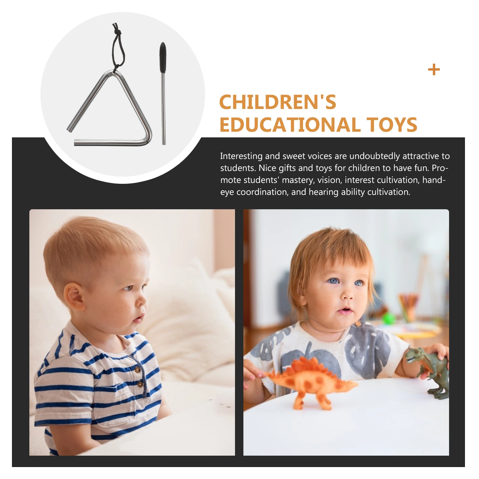 

Toys Percussion Silver Stainless Steel Iron Musical Instrument Child Instruments