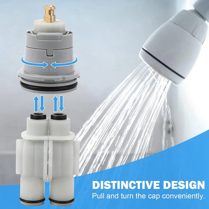 2 PCS RP46074 Shower Cartridges Replacement For 13/14 Series Single Handle Valve Cartridge Replacement Parts Repair Kit