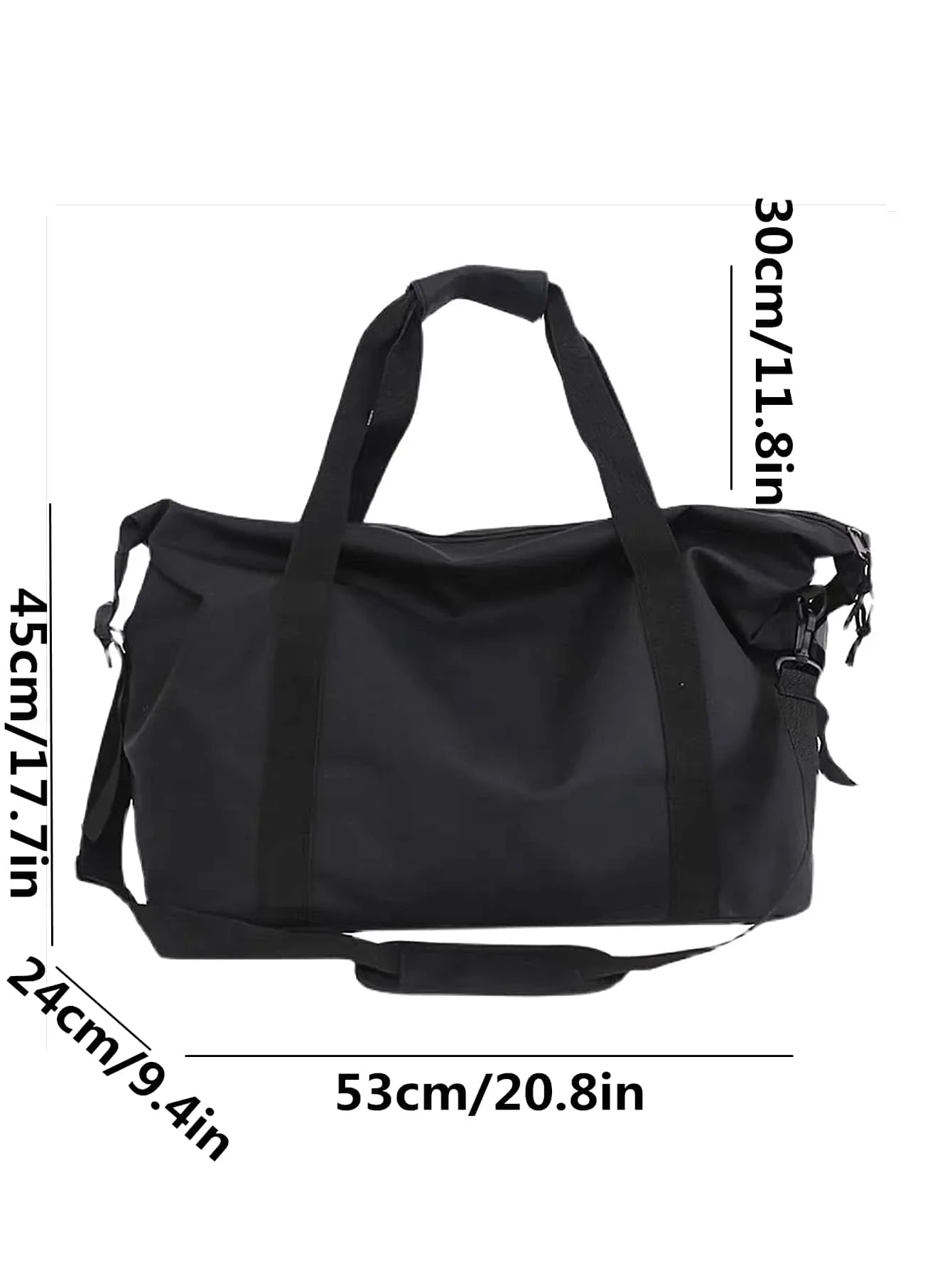 Handheld travel bag, large capacity sports and fitness bag, lightweight storage luggage bag, one shoulder crossbody travel bag image 2