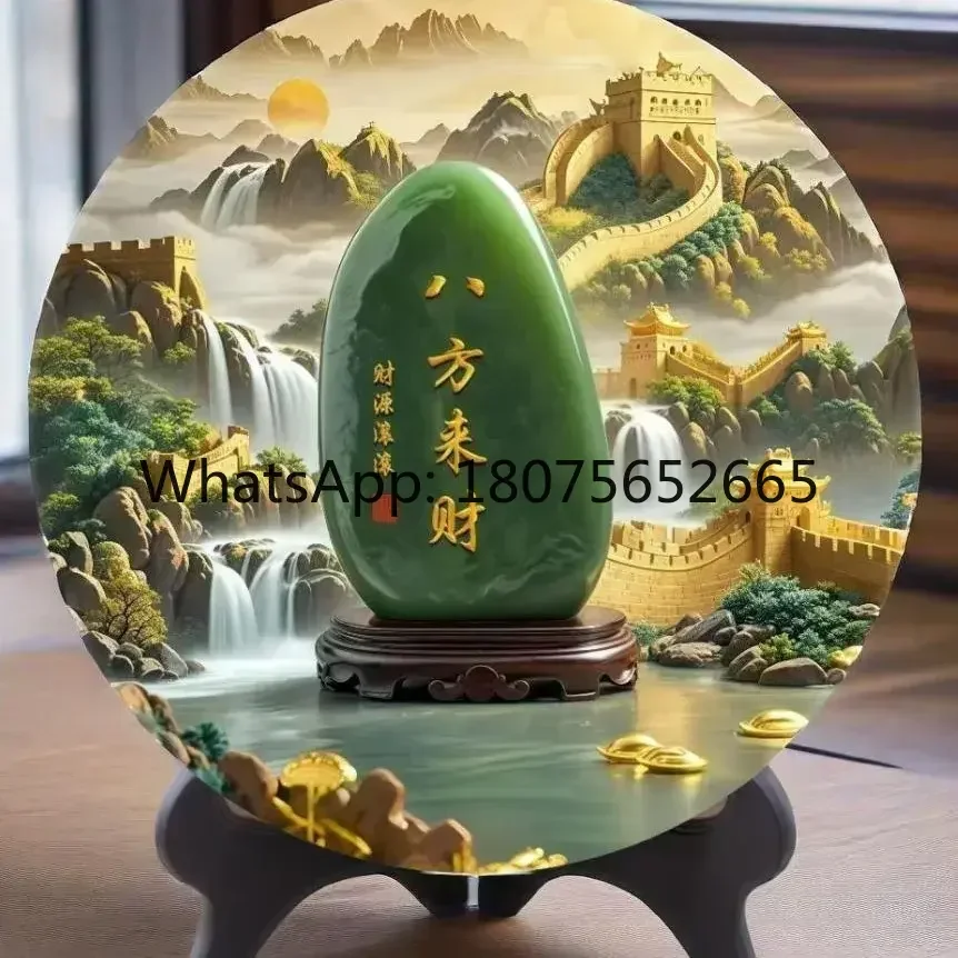 Bafang lai cai ornaments backer stone painting ornaments bring in wealth and treasure transfer living room decoration