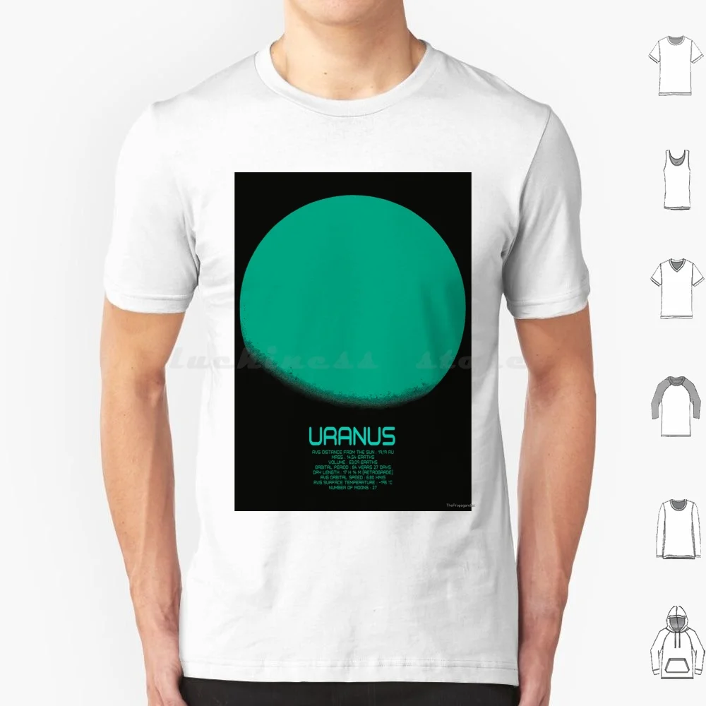 Uranus-The Solar System ( Poster Serie-8 / 9 ) T Shirt Men Women Kids 6xl Minimalistic Planet Planets Serie Solar System The