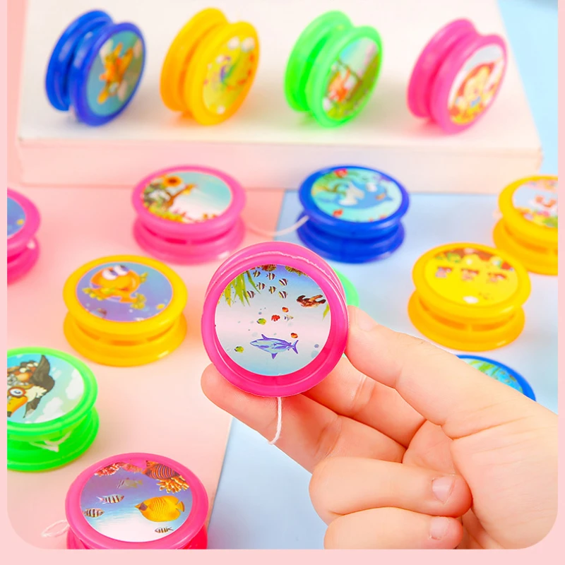 1/2pcs เด็กน่ารัก Yo-yo พลาสติกการ์ตูนสัตว์ Yo-yo แฟนซี Swing Yoyo Ball CLASSIC Nostalgic ของเล่นเพื่อการศึกษาสไตล์สุ่ม