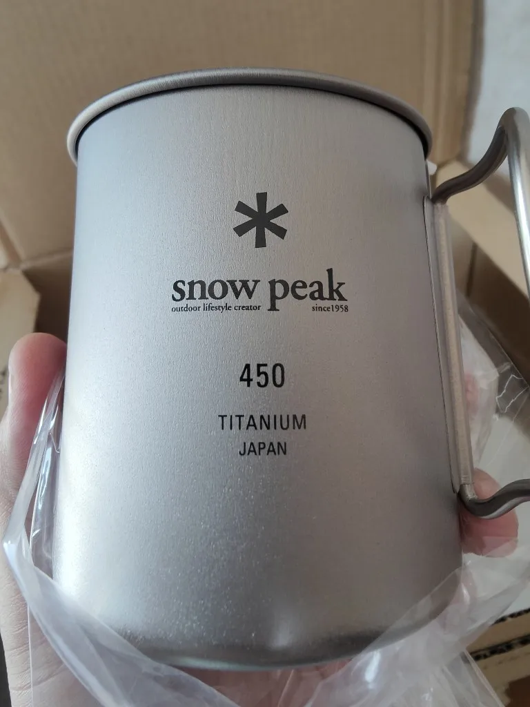 Snow Peak Outdoor Titanium Single-layer Double-layer Mug Insulation Titanium Mug 450ml