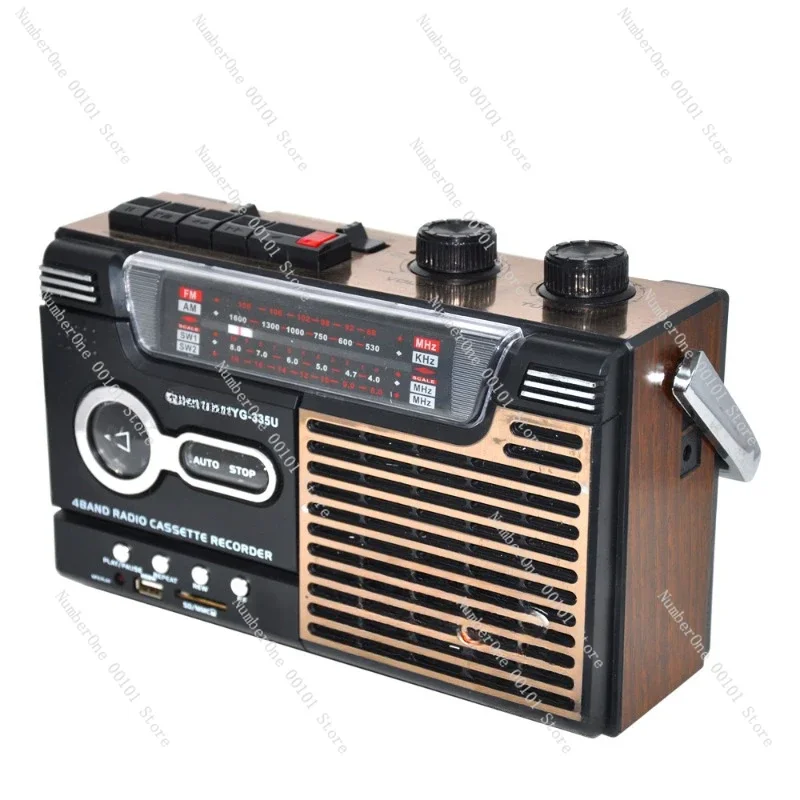 EL-336U Multi-band Portable Radio USB Multi-function Retro Radio Tape Cassette Recorder