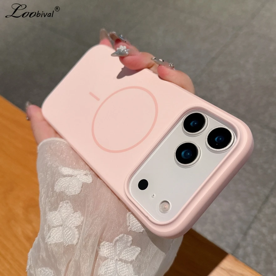 Magsafe Matte Candy Einfarbige Hülle für iPhone 17 16 Pro Max 17 Air Magnetische Kabellose Ladefunktion Ultra Slim Stoßfeste Abdeckung