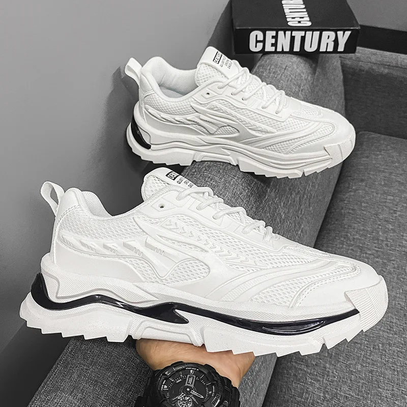 

Men's Shoes Sports Shoes Fashionable and Casual Autumn Breathable Black Running Shoes Platform Comfortable Dad Shoes Tide