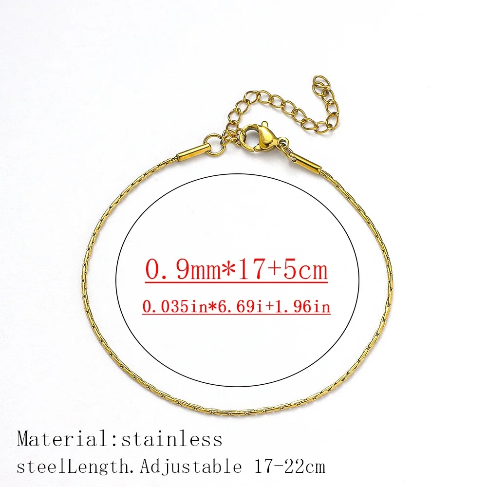 1mm Goldfarbenes Edelstahl-Hammerkettenarmband für Männer, Hip-Hop-Silberfarbener Schmuck, Modisches Damenarmband-Zubehör – Detail 5