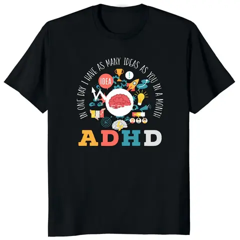 Fun T-shirts for Brain Neurodiversity, Autism Spectrum Disorder (ASD), and Attention Deficit Hyperactivity Disorder (ADHD)women
