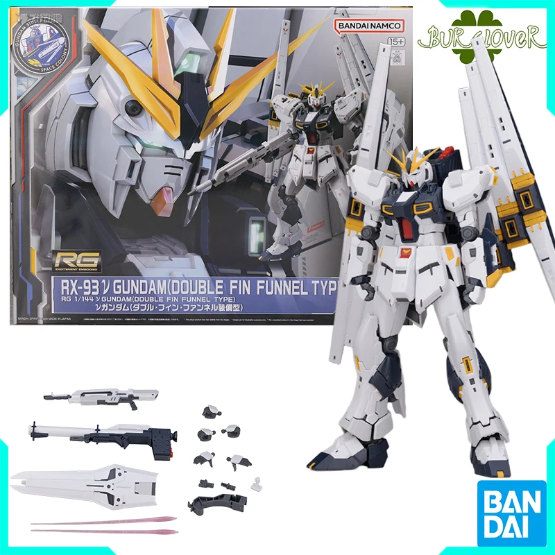 

Bandai Original GUNDAM RG RX-93V GUNDAM(DOUBLE FIN FUNNEL TYPE) Anime Action Figure Assembly Model Toys Collectible Model