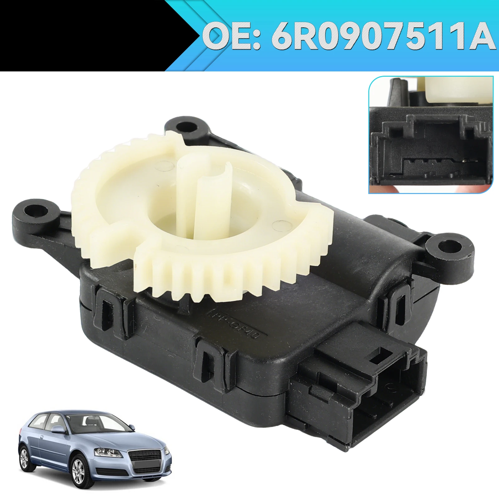 

HVAC Blend Door Heater Air Vent Flap Motor Actuator 6R0907511A For VW Polo Skoda Fabia 2011 2012 2013 2014 2015 2016 2017 2018