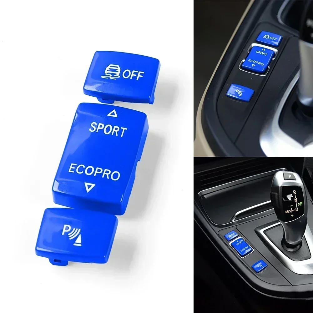 For BMW 1 2 3 4 Series Coating Button Cover F20/22 F30 F32 Blue Blue Cover Button Knob Position Panel Rubberized