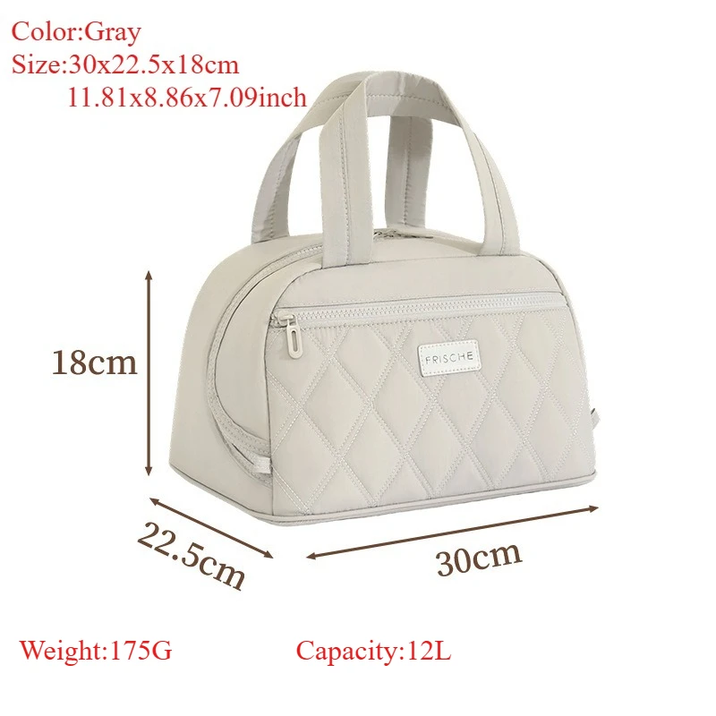 Hot Sale Large Lunch Bag Women Waterproof Concise Convenient Fresh Cooler Bags Thermal Breakfast Food Box Portable Picnic Travel view 3