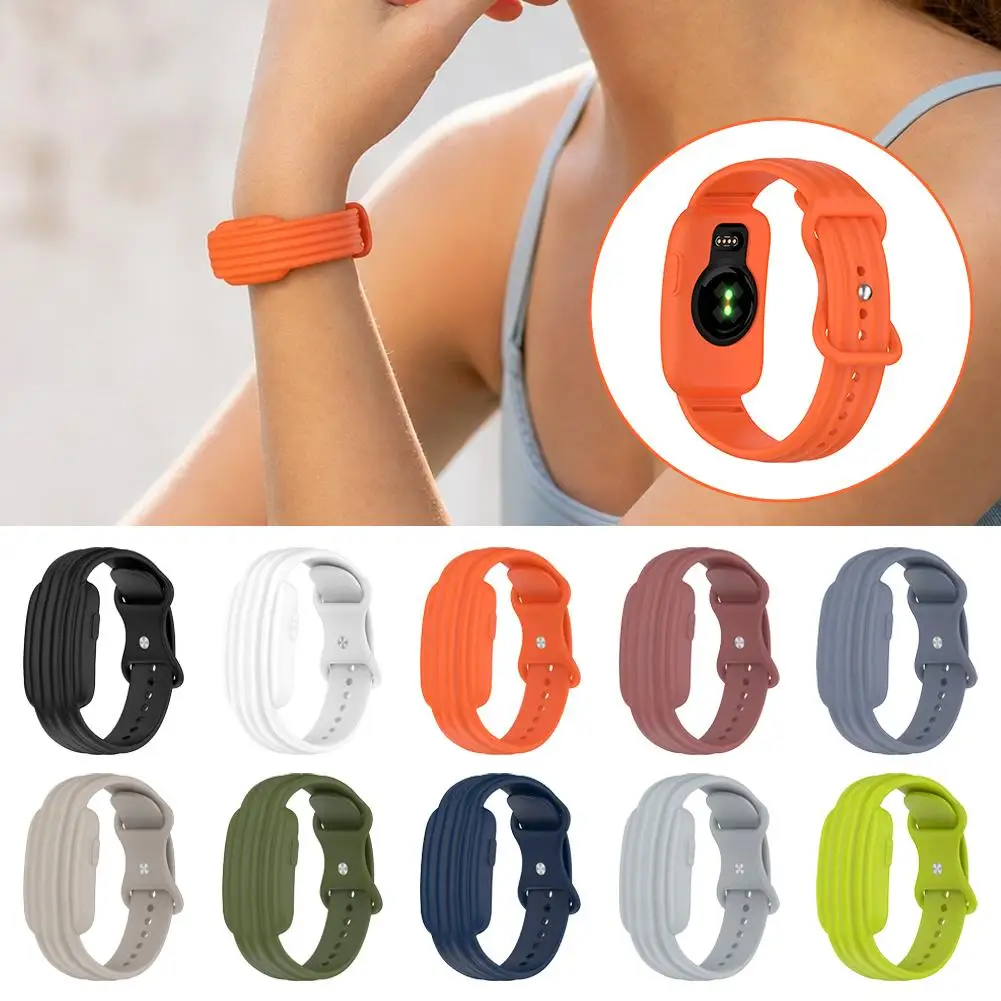 Silicone Band for Garmin CIRQA Smart Band Replacement Strap with Integrated Protective Bumper Case Sweatproof Sport Wristband