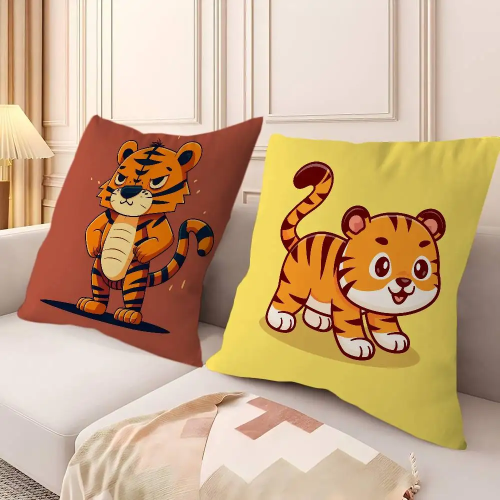 

Cartoon Tiger Pillow Gift Home Office Decoration Pillow Bedroom Sofa Car Cushion CoverPillow Case
