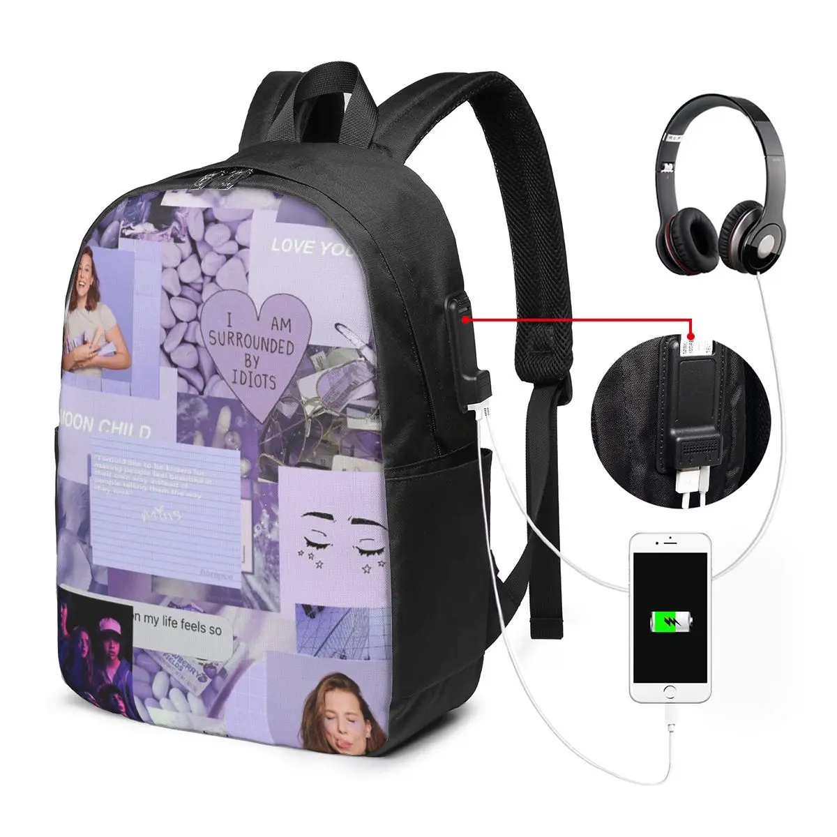

Florence By Mills Millie Bobby Brown Backpack Travel Notebook Bag Computer College Student School Bag Laptop Shoulder Bags