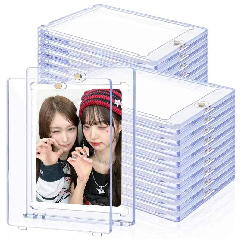 

1/10PCS 35Pt Strong Magnetic Card Holder for Baseball Trading Cards Kpop idol Photo Card Protector Case Magnet Top Loaders Shell