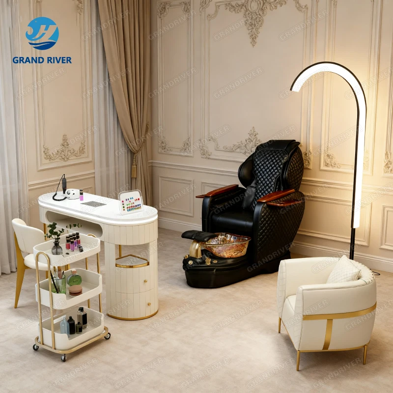 Massage Table,No Plumbing Custom Pedicure Chair Spa Massage Nail Salon Furniture Foot Spa Pedicure Platform Luxury Modern