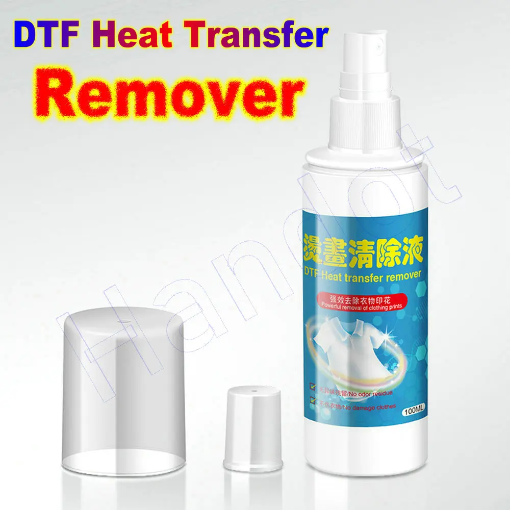 

DTF Heat Transfer Remover for Direct To Film Printing Cleaning Liquid Pattern Clean Powerful Removal Clothing Garments Print Kit