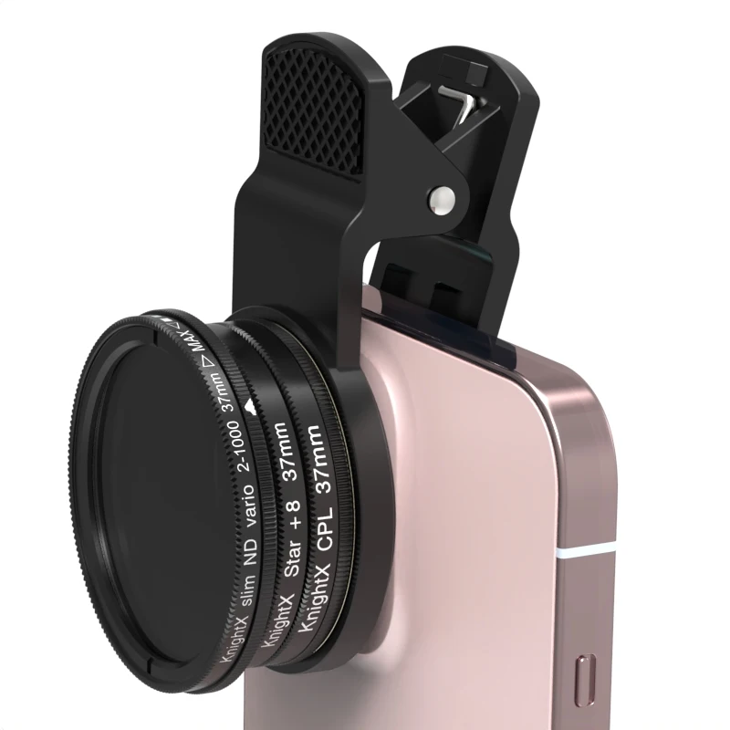 KnightX 37mm 49mm 52mm 58mm Clip Prism Professional Camera Macro Lens CPL Star Variable ND Filter all smartphones mobile phone