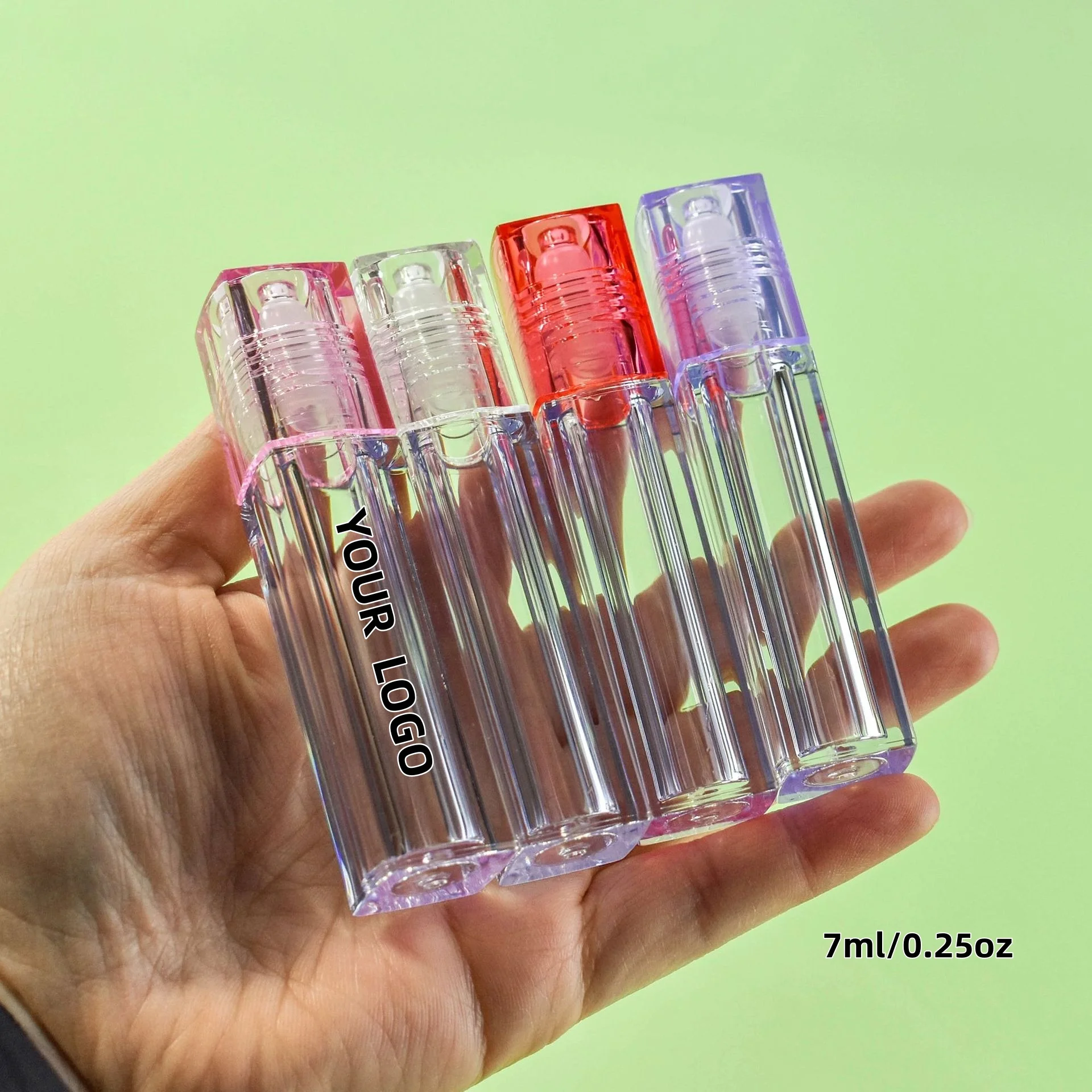 

【На заказ логотипа】50 шт. индивидуальная 6,5 мл высококачественная бутылка для смазки губ с шарикоподшипниками, мелкая партия, оптовая продажа с фабрики