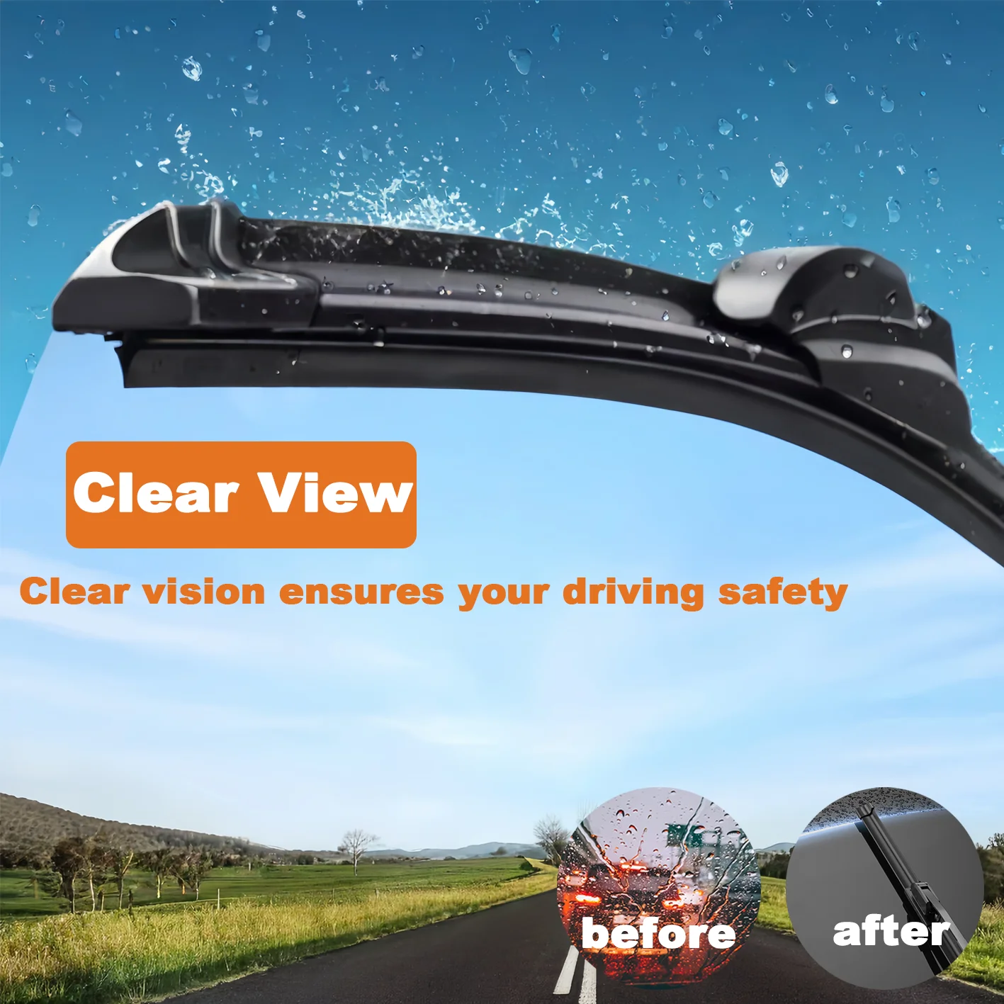 Kcimo Front Windshield Wiper Blades For Nissan Navara D22 1997-2004 Windscreen Window Car Accessories