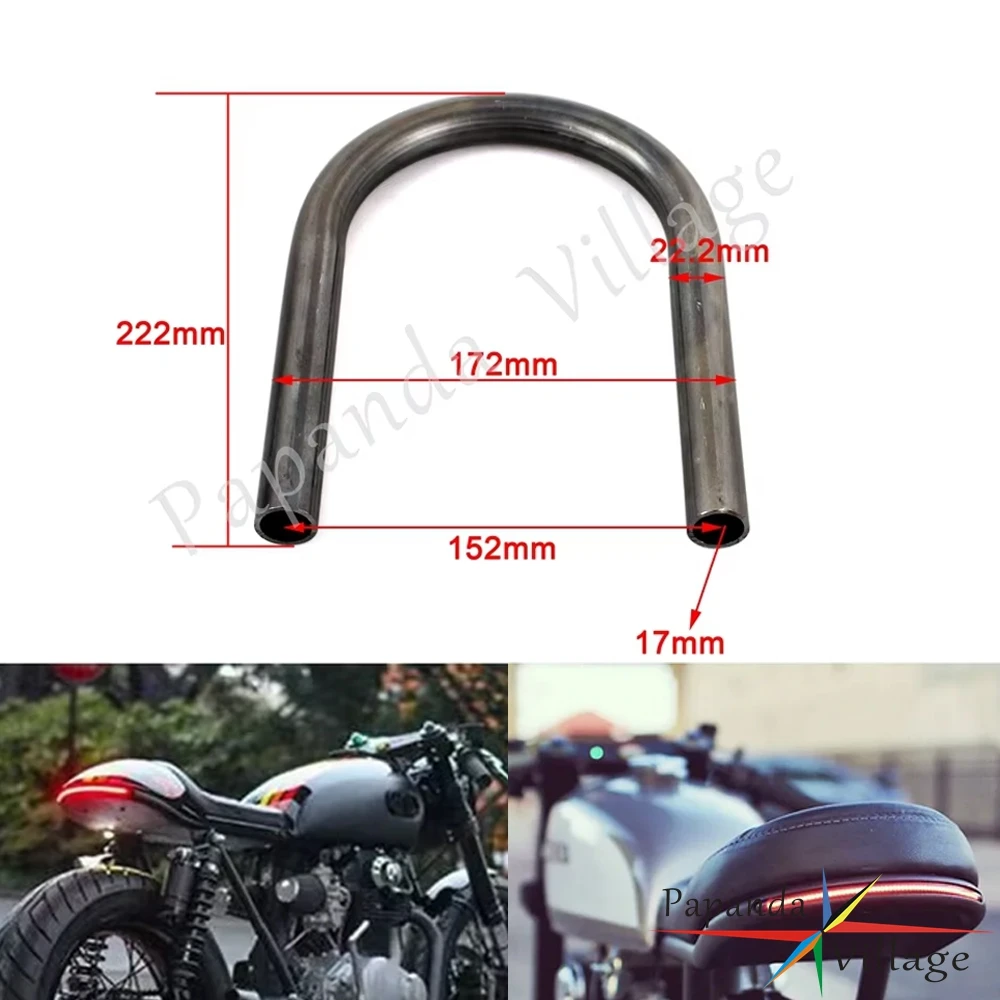 

Motorcycle 1" 22mm Cafe Racer Tube Seat Loop Brat Style Rear Frame Hoop for Honda CB Yamaha XS Suzuki GS Kawasaki KZ 550/750/850