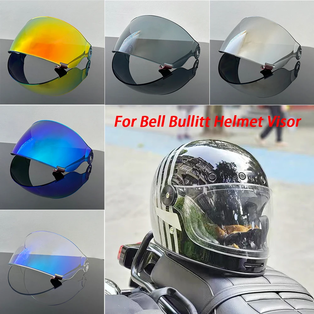 Visera Protectora Compatible con el Casco Bell Bullitt, Protección UV, Accesorios para Casco de Motocicleta