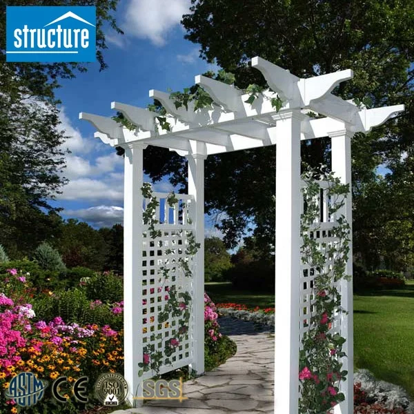 PVC Plastic Arbor Garden Trellis