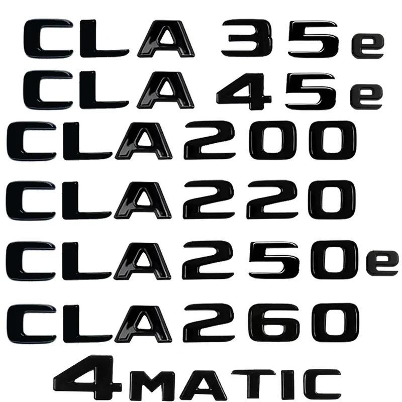 

Car Trunk Letters Logo Emblem Badge Decals Sticker For Mercedes Benz CLA Class CLA35e CLA45 CLA260 CLA200e CLA180 CLA250 CLA220