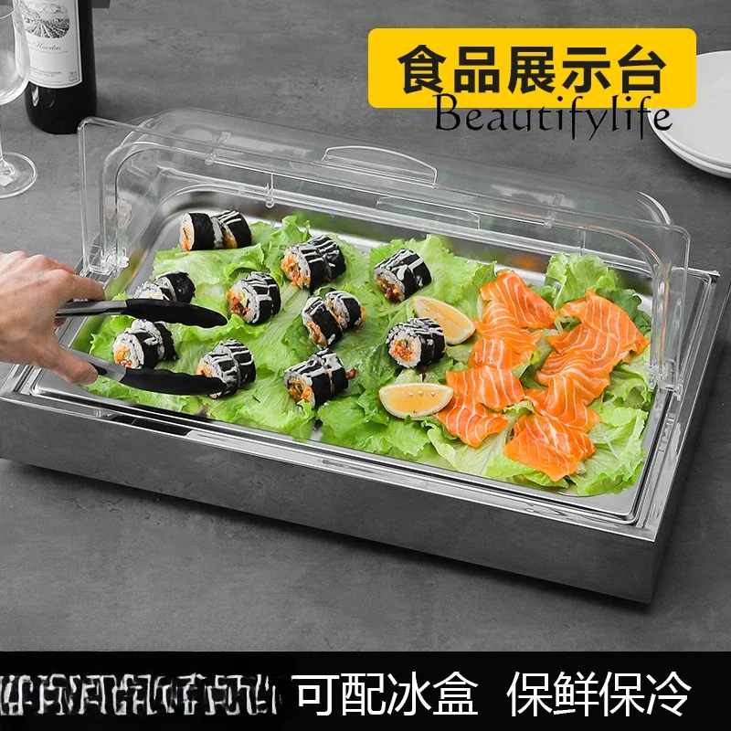 Chilled Display Table Food Rack Display Table Restaurant Seafood Display Rack Seafood Preservation Table