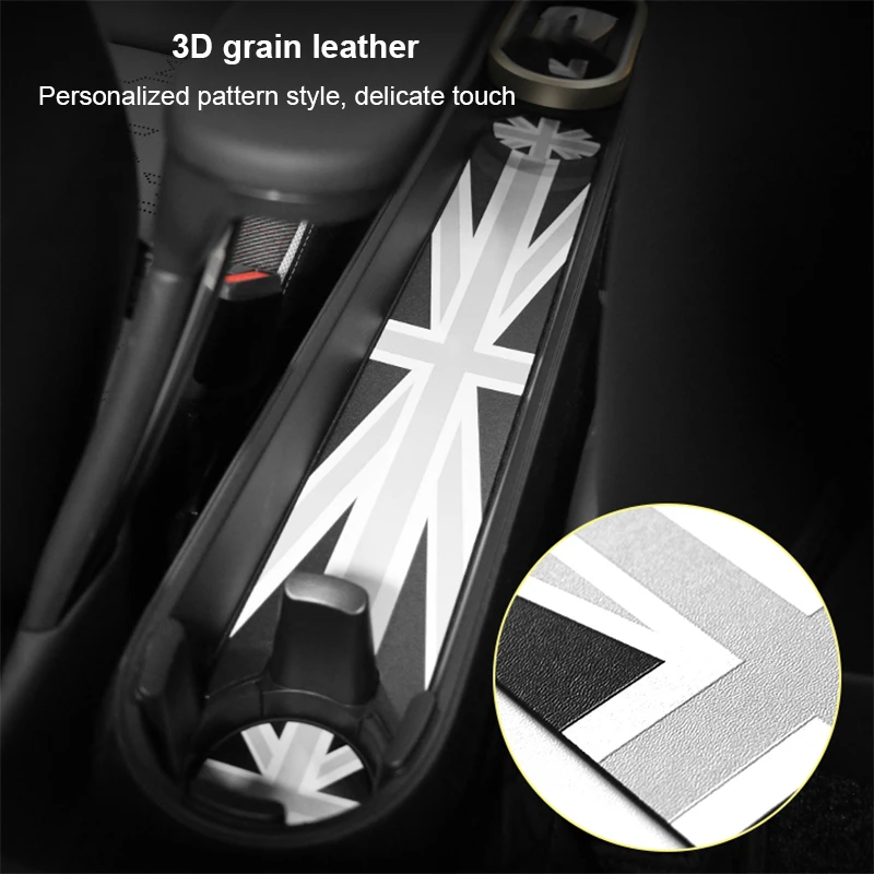 5pcs Leather Car Water Cup Holder Non-slip Pad Groove Mat for Mini Electric Cooper E SE J01 EV 2024 2025 Wireless Charging Pad
