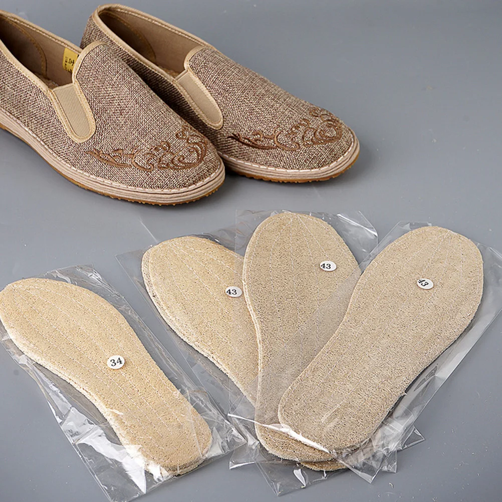 

1 Pair Natural Loofah Insole Breathable Sweat Absorption Shoe Cushion Foot -Resistant Loofah Sponge Pad Shoes Insert