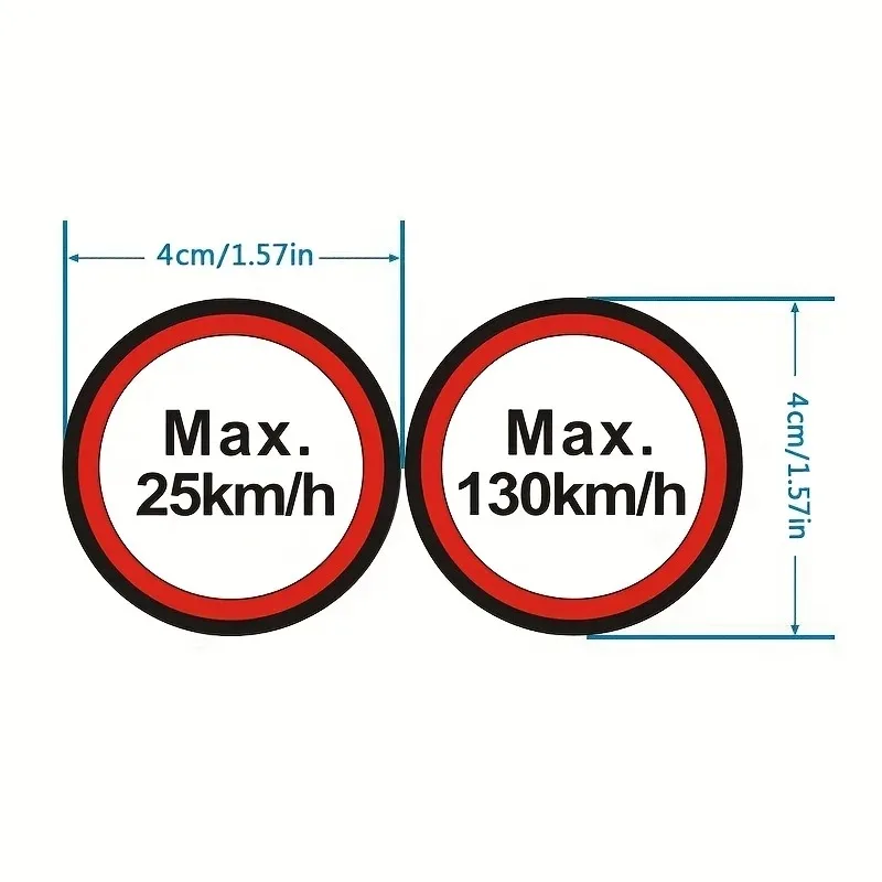 MAX Speed - Up to 68mph Custom Bike Motorcycle Car Decorative Stickers - Self-Adhesive Frames, Scooter Stickers