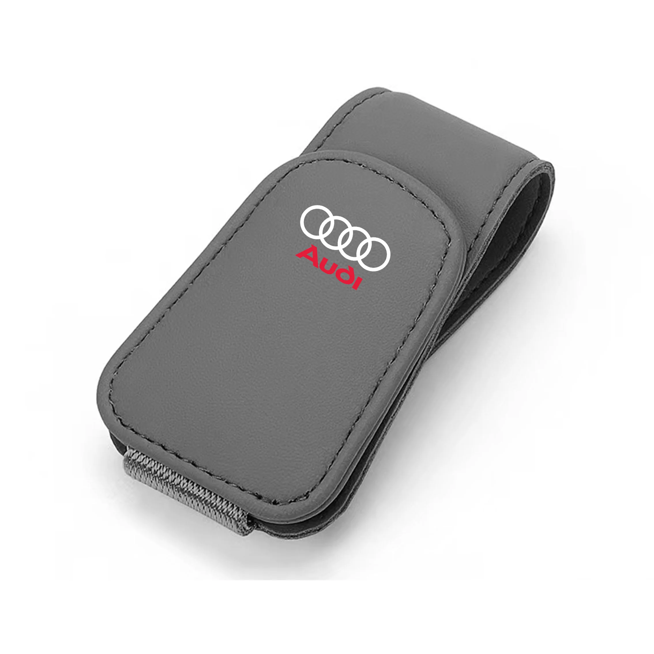 Auto-Logo Sonnenblenden-Brillenclip und Ticket-/Kartenhalter für Audi A8 A8L Q2 Q3 Q4 Q5 Q6 Q7 Q8 TT RS3 S5 B8 A1 A2 A3 A4 A5 A6 A7