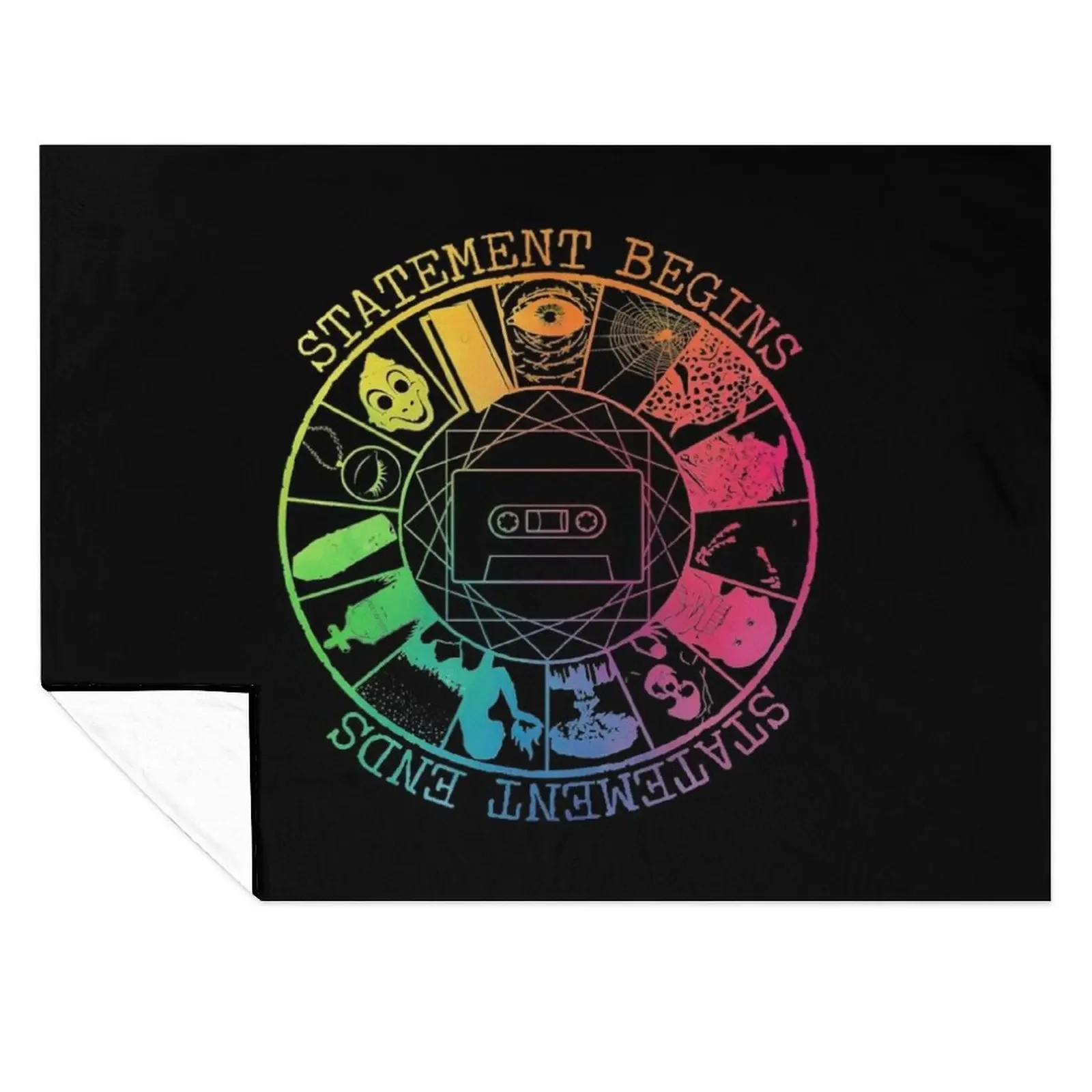 

STATEMENT BEGINS OR STATEMENT ENDS RAINBOW COLOR Throw Blanket warm for winter Furry Extra Large Throw Hair Blankets