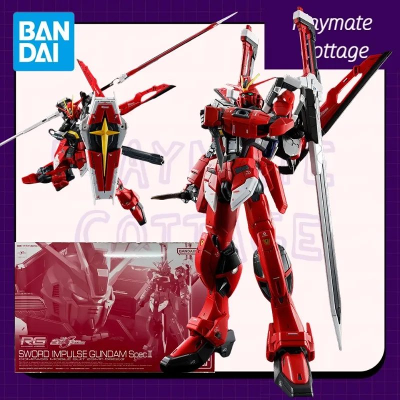 

In-Stock BANDAI Genuine Anime Figure RG 1/144 SWORD IMPULSE GUNDAM Spec II Assembled Model Collectible Original Box Toys